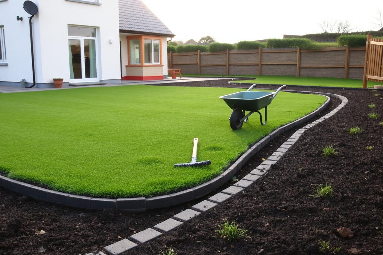 Landscaping & Lawns carried out by Shane Blanche Groundworks in Co. Carlow, Ireland